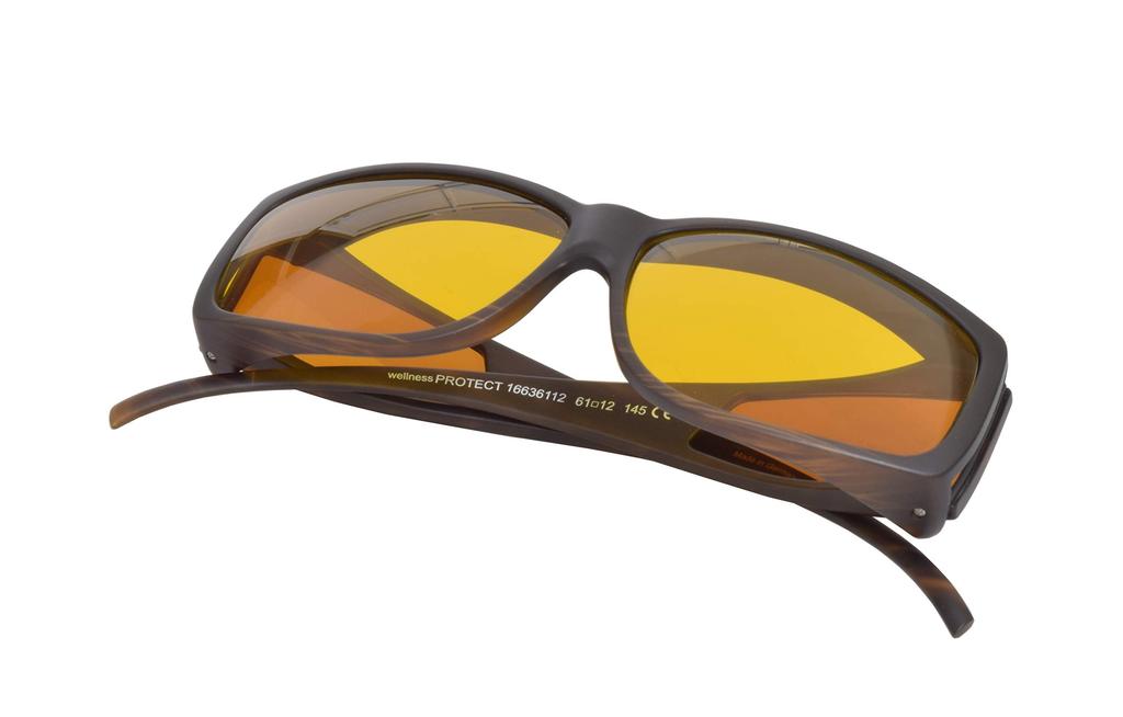 ESCHENBACH Wellness Protect Yellow Over-the-Eye Sunglasses, Small, Lens, 1663-815