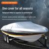 V-Shaped Outdoor Dust & Rainproof Taffeta Boat Cover - 190T Protective Sunscreen for Yachts