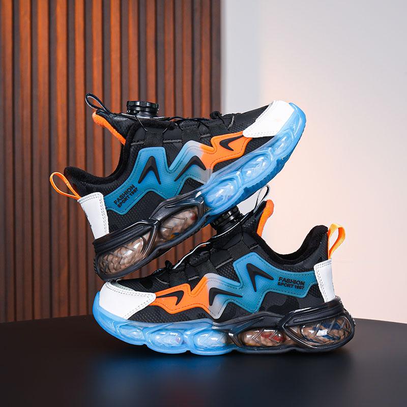 

Детская мода осень и зима дышащая повседневная обувь дети бег спорт студенты девочки тренд удобные кроссовки для спортзала 28 синий/чёрный