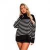 Missy Empire Womens/Ladies High-Neck Oversized Long-Sleeved Jumper