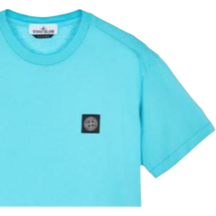 Stone Island Ss23 Solid Color Logo Patch Crew Neck Short Sleeve T-Shirt Men Tops Dark-Blue 101524113-V0042