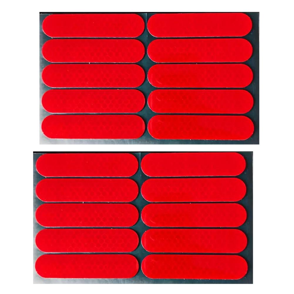 20Pcs Motorcycle Helmet Reflective Sticker Kit Safety Waterproof Reflective Strips For Motorcycle Bike Night Riding