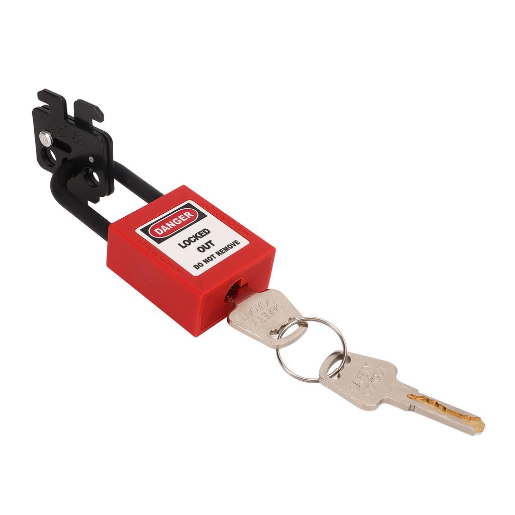 MCB Lockout Tagout Steel Circuit Breaker Lock 38mm Shackle Nylon Padlock for Schneider Circuit