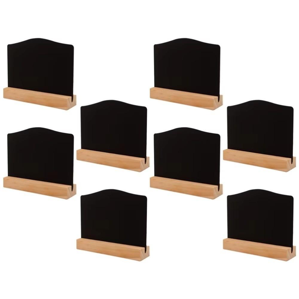 10Pcs/Set Portable Mini Double-Sided Blackboards DIY Reusable Erasable Writing Plate Universal with Bracket Reminder Chalkboard