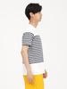 The North Face Short Sleeve Paneled Striped UV Size M Men's Tee, Quick-Drying, Protection, White,