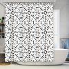 Black White Shower Curtain with Modern Geometric Pattern for Bathroom Decoration Waterproof Easy Cleaning Home Decor Item by Tau