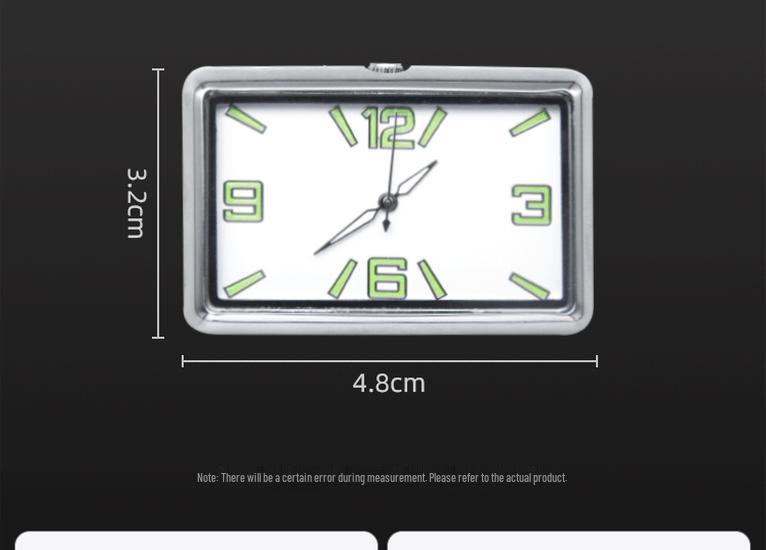 Personalized Square Quartz Car Clock - One-Button Start, Creative and Versatile Placement