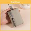 Genuine Leather Key Organizer With Magnetic Card Holder For Home Use