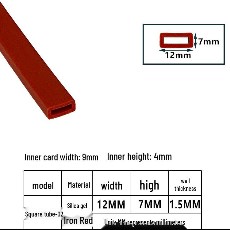 High-Temperature Resistant Silicone Square Tubing: Durable, Customizable, Aging-Resistant Rubber Sheath and Hollow Sealing Strip.