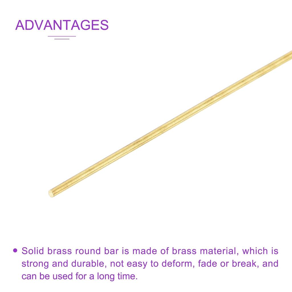 DMiotech x Brass Rods for DIY Welding Lathe Punch Model Automobiles 20-Pack 12-inch 3/32-inch Crafts, Rods, Materials, Shafts, Airplanes, Ships,