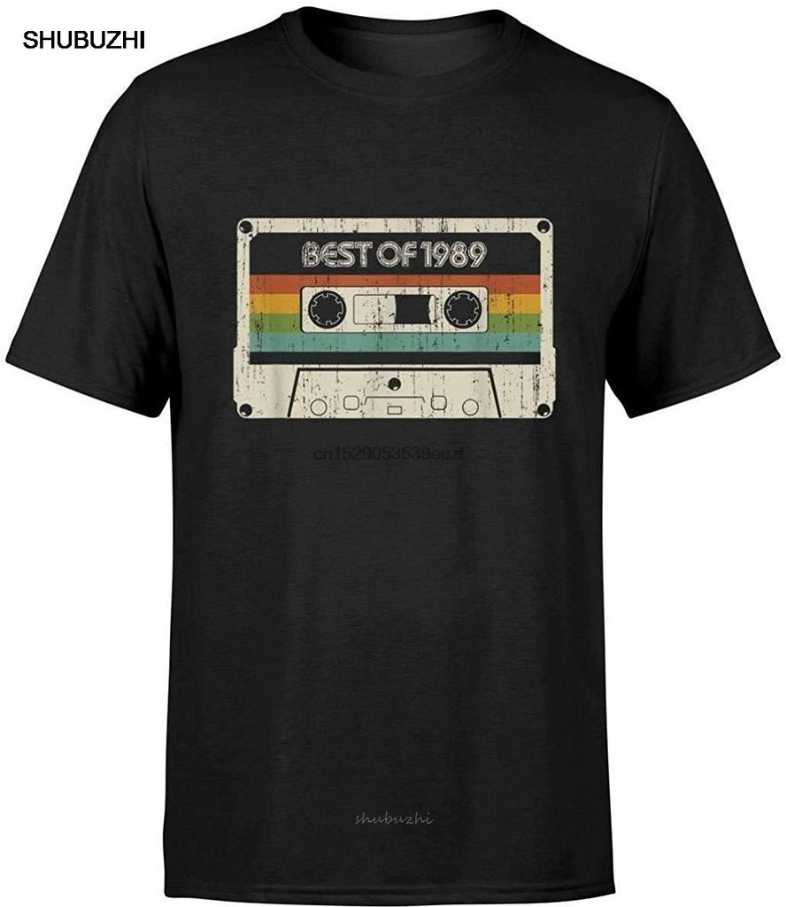 Vintage Best Of 1989 30th Birthday Cassette T Shirt Men Women Tshirt Tops Short-sleeved TEE Shirt