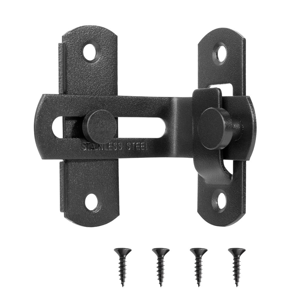 Zăvoare de poartă din oțel inoxidabil Keenkee, zăvor pentru ușă de animale de companie, cu șurub, încuietoare robustă cu clapetă, grosime de 2 mm