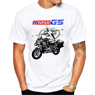 Drive The Classic Motorcycle  1250 R 1250  E30 Printed T-shirt Summer Men's Short Sleeve White Casual Top Hip Hop Boys' Cycl