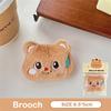 Cartoon Sweating Bear Doll Pendant Brooch Keychain Plush Toys Pendant Car Keyrings Bag Backpack Decoration Accessories Gifts