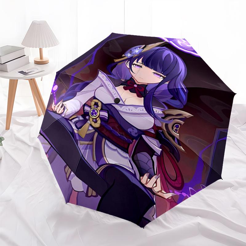 1pc Genshin Impact Beelzebul1 Umbrella, Sun Protection, And UV Shielding. It Has Eight Sturdy Ribs for Outdoor Use And Perfect Gift