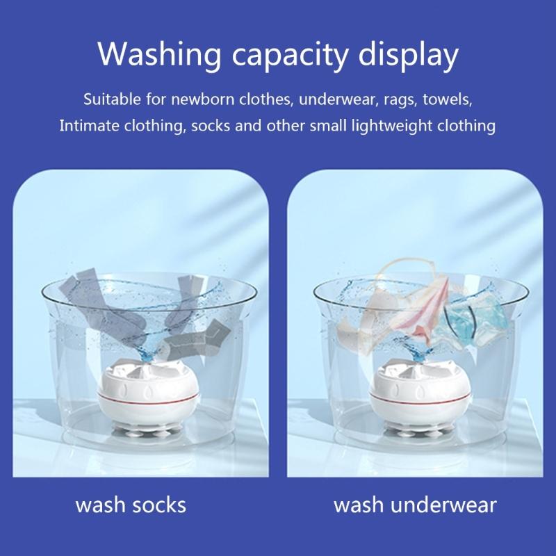 Portable Turbo Washers Mini Washing Machine Ultrasonic Turbine Washing Machine with USB Powered Travel Washers Cleaner