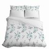 Satin Bedding 220x200 Flowers Green