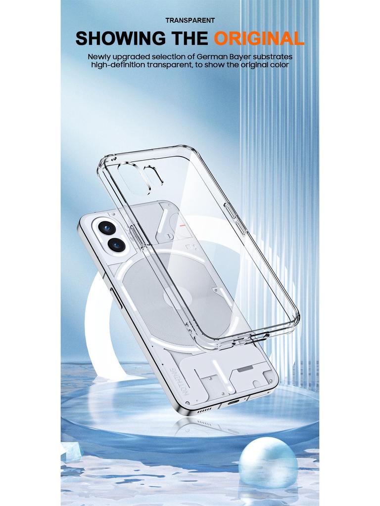 Ultracienkie Przezroczyste Etui TPU+PC dla Nothing Phone 3 i Phone 2