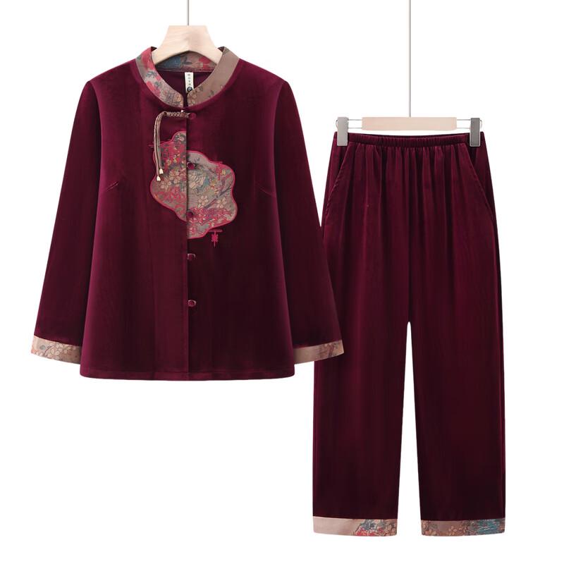 Elegantes zweiteiliges Set im neuen chinesischen Stil für Frauen mittleren Alters