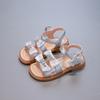 Summer Girls Open Toe Rhinestone Bow Princess Sandals Kids Stage Performance Dress Shoes