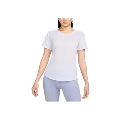 Dri-Fit One Breathe Düz Arkası Açık Yuvarlak Yaka Kısa Kollu Tişört Kadın Üstler Oksijen Moru DX0132-536