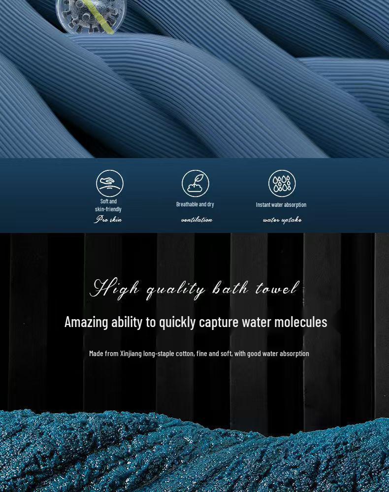 Luxurious Five-Star Hotel Bath Towel: Thick, Absorbent, Enlarged, Pure Cotton for Men & Women (Winter Edition)