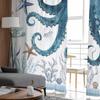 Summer Marine Life Coral Sea Turtles Window Tulle Curtains for Living Room Bedroom Hotel Luxury Decoration Sheer Curtains