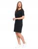 Women's Cotton Dress Short Sleeve Above Knee Comfortable MORAJ S BLACK