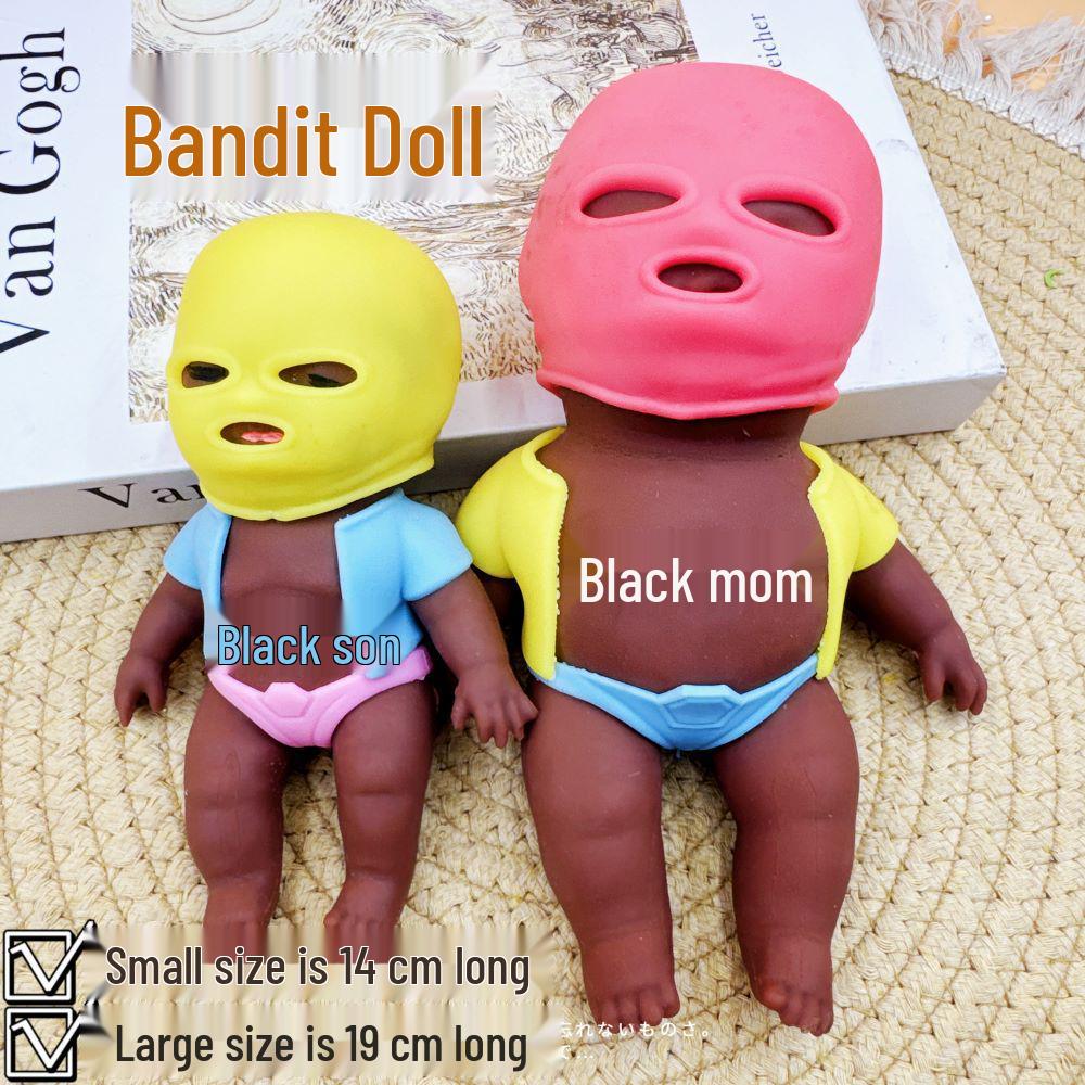 Black Baby Decompression Squeeze Toy: Ugly Cute Slow Rebound Black Doll Figure