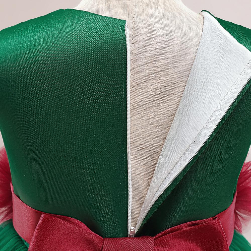 Tulle Red Christmas Dresses for Girls Formal Bridesmaids Wedding Party Princess Prom Girl Dress Flower Birthday Costume 5-14 Yrs