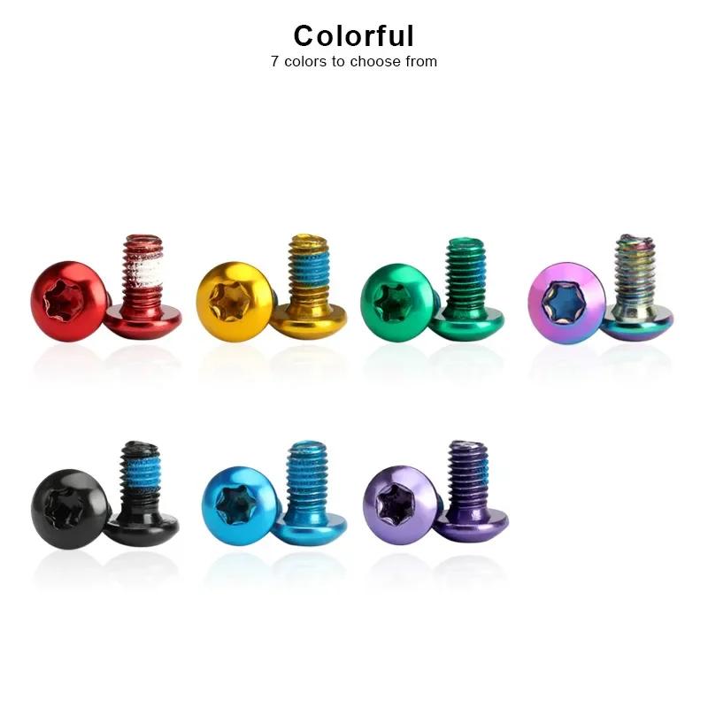 12pcs Colorful Bicycle Disc Brake Rotor Bolts T25 M5x9mm Stainless Steel Road Bike Fixing Screws Part Cycling Accessory