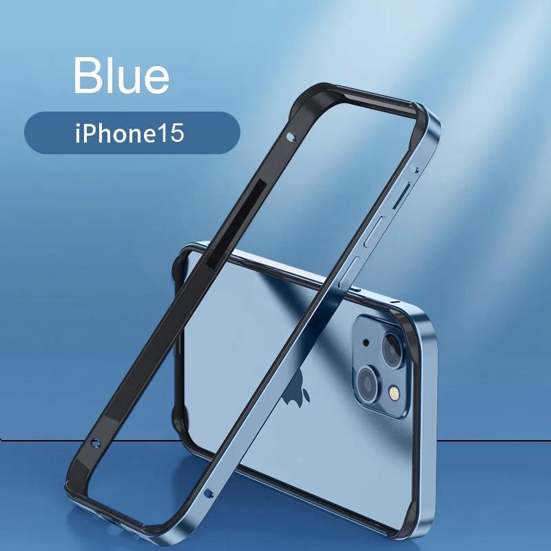 Hybrid Silicone Frame Aluminum Metal Phone Case For 17 16 15 14 13 12 11 Pro Max Better Heat Bumper