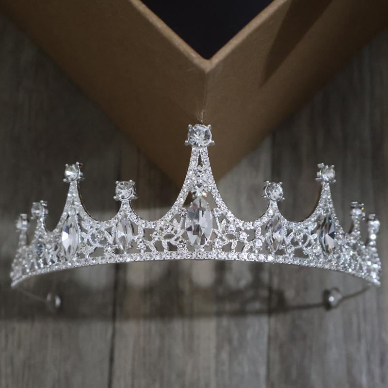 Europäische und amerikanische Brautkrone Tiara Haarschmuck Strass Mode Königin Hochzeitsaccessoires Prinzessin Ball Krone Stirnband