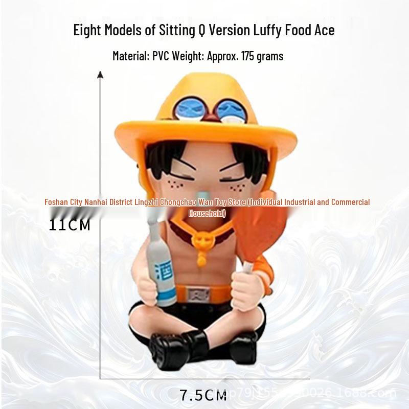 One Piece: Eight Character Model Figures - Luffy, Zoro, Nami & More