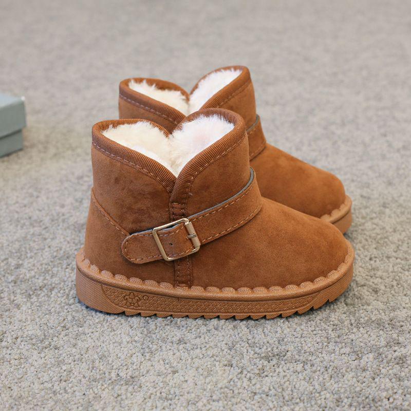 Kids' Winter Snow Boots: Velvet-Lined, Thick Cotton Shoes for Boys and Girls