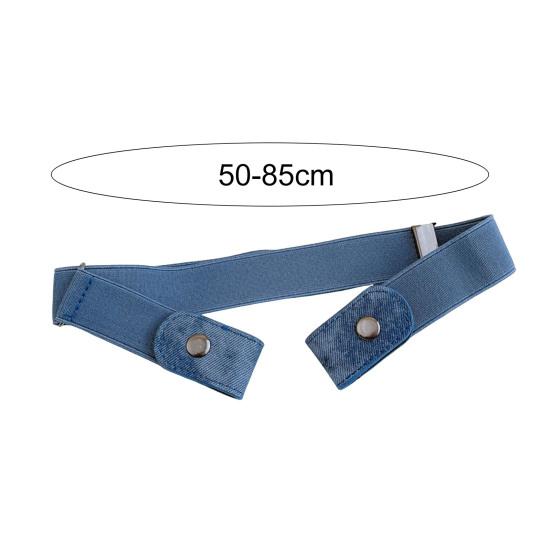 Lazy Belt Comfortable Elastic Design Faux Leather Waistband Adjustable Fit Invisible Jeans Belt Daily Wear