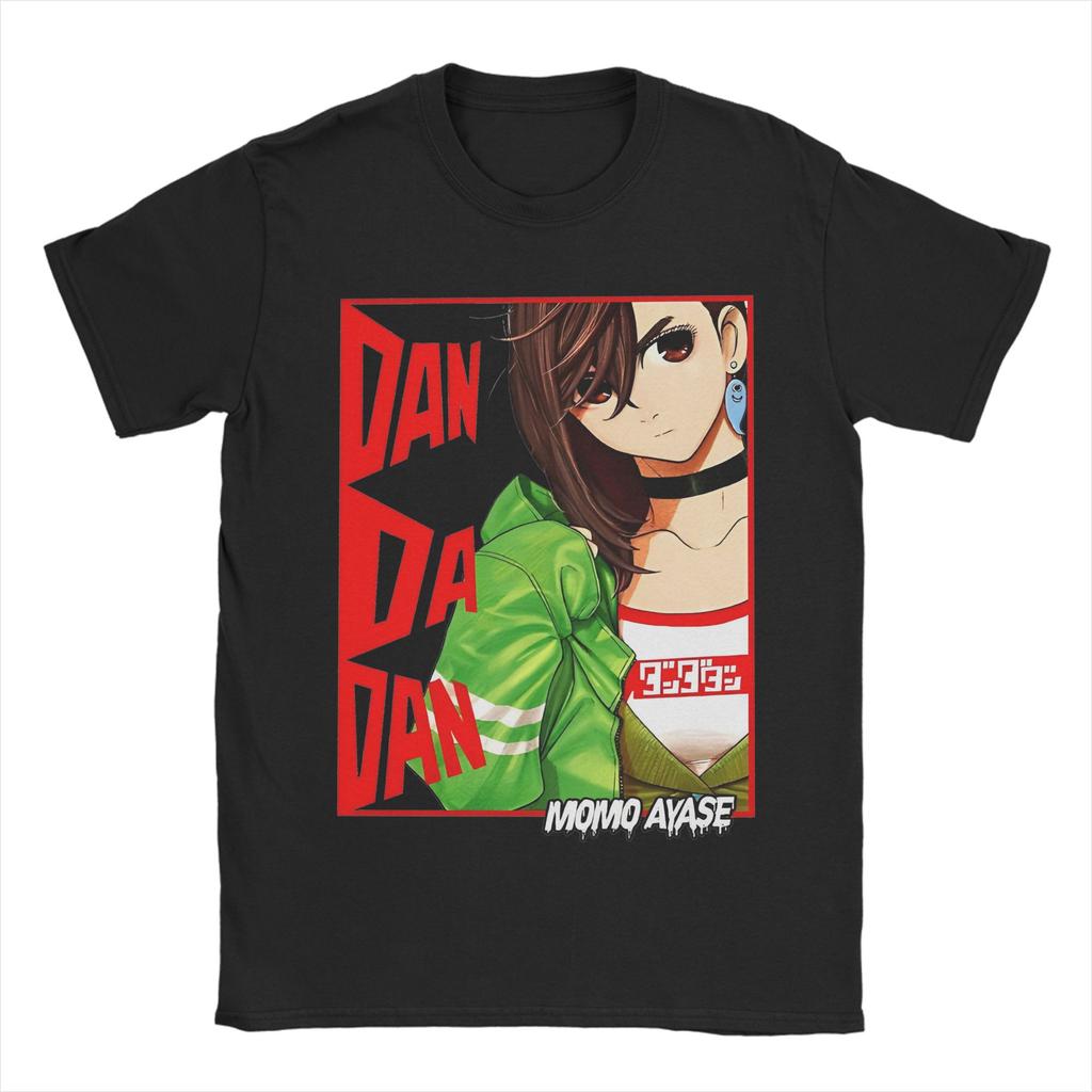 Print Dandadan Momo Anime T-Shirt Men's O-neck Short Sleeve Clothing  100%Cotton Summer Clothing