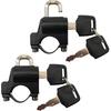 Handlebar Helmet Lock 7/8" For Motorcycle, Universal Accessories Bike Key Padlock, Helmet Safety Lock Anti-Theft For Motorbike, Pack Of 2Pcs