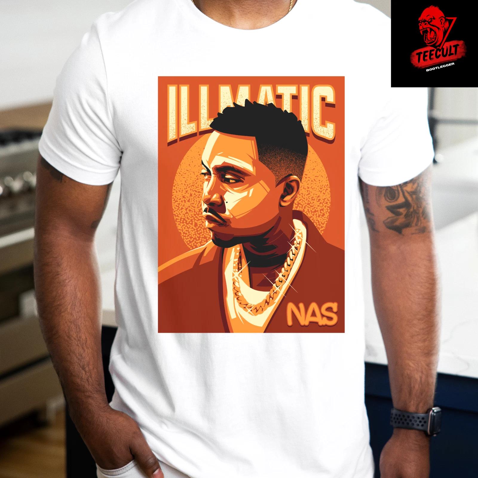 Men s and Women s T-shirts NAS | Illmatic Rap & Hip Hop Old Skool Music Tee Unisex Cotton XXL