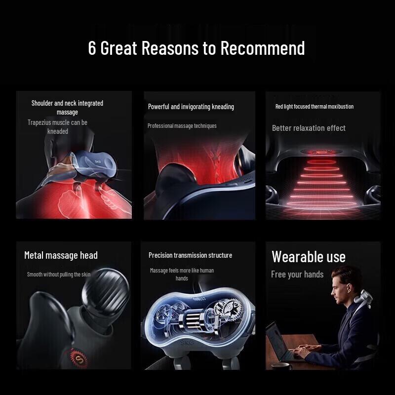 SKG Heated Cervical Neck and Shoulder Massager