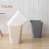 Small Waste Basket Trash Can Large Capacity Solid Color Easy To Clean Indoor Outdoor Plastic Garbage Bin