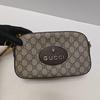 [Pre-Owned] Neo Vintage Series Gold Foil Logo Metal Tiger Head Monogram Canvas And Leather Camera Bag - Excellent #8B9FEA