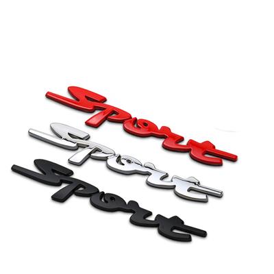 Metal 3D Krom Araba Bagajı Otomobil Gövdesi Yarış Spor Kelime Harf Çıkartması Su Geçirmez Logo Amblem Rozet Çıkartma Araba Aksesuarları