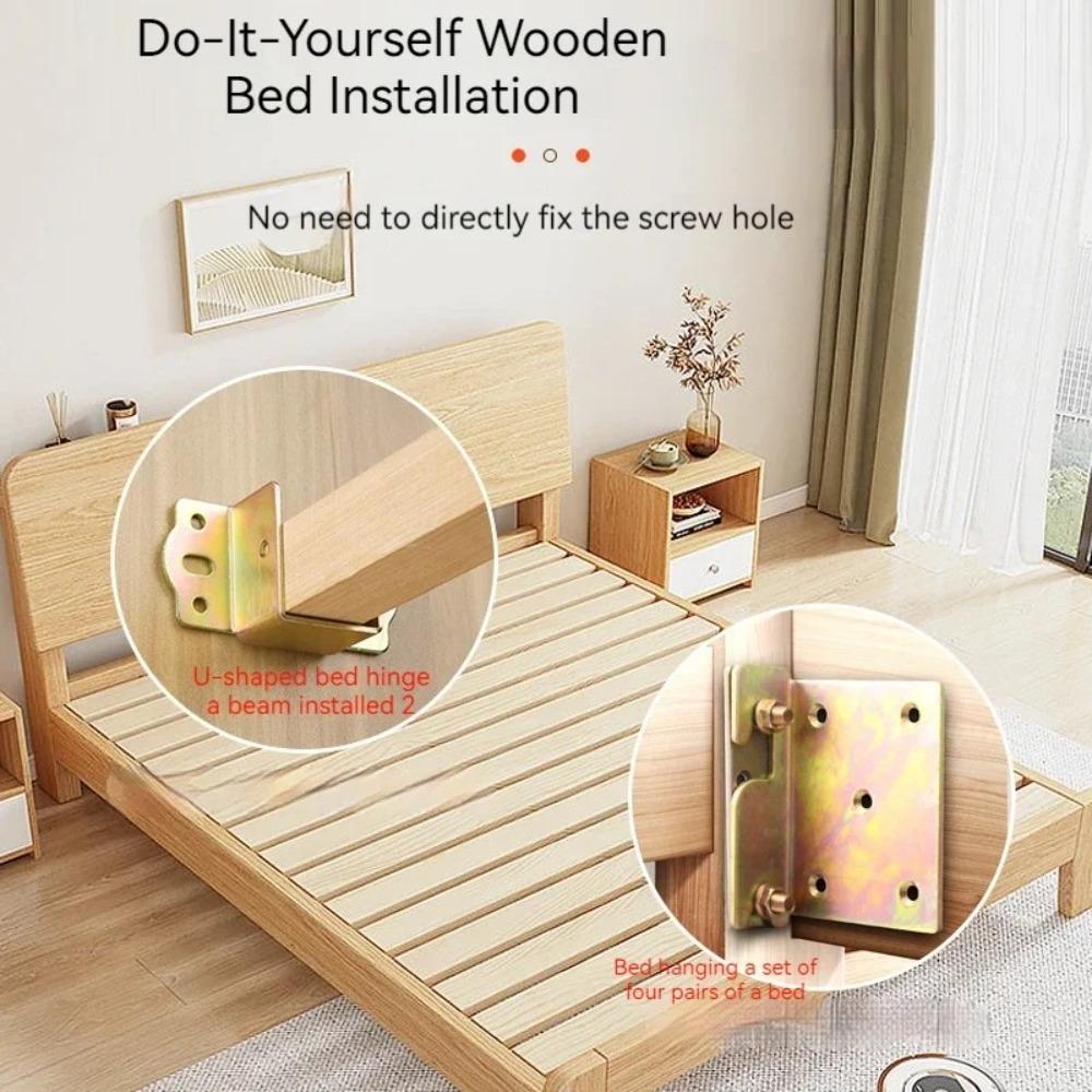 Hák na nosník postele U-tvarovaný upevňovací držák desky postele Spojka nosníků Ocelový rám postele Nový pant postele