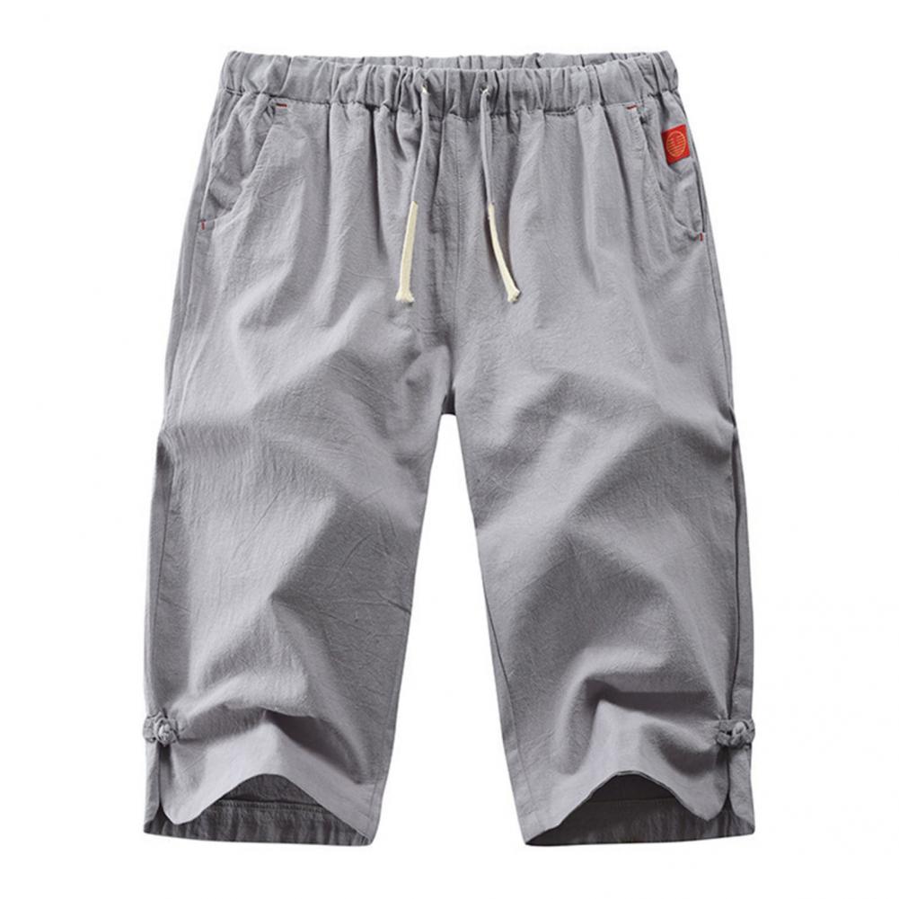 Pánské kraťasy Elastický pas Krátké kalhoty Střední pas Pánské zkrácené krátké kalhoty Pěkně vypadající pánské zkrácené kalhoty pro každodenní nošení