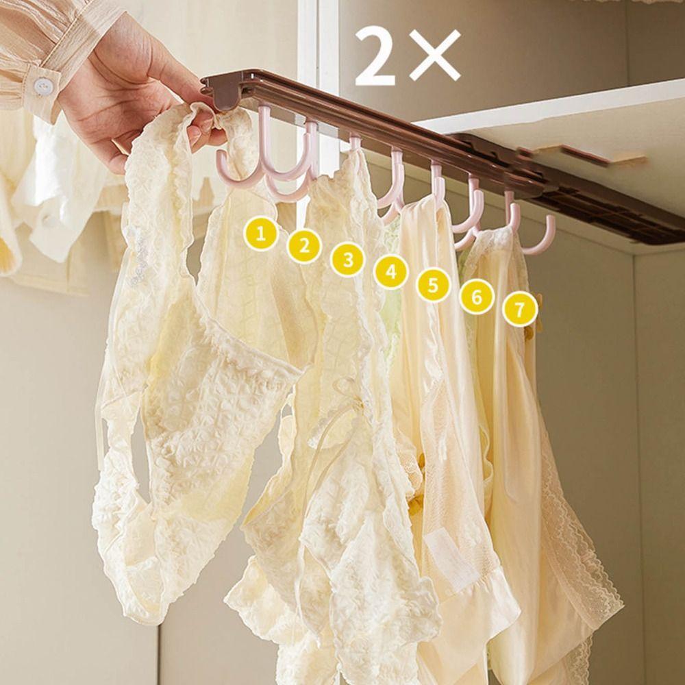 Plastic Underwear Storage Hanger Large Capacity Lingerie Slide Hanger Closet