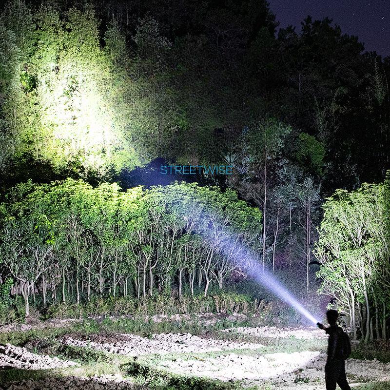 Mini lanternă luminoasă portabilă Proiector de exterior cu rază lungă de acțiune, impermeabilă pentru camping, lanternă de încărcare Treasure