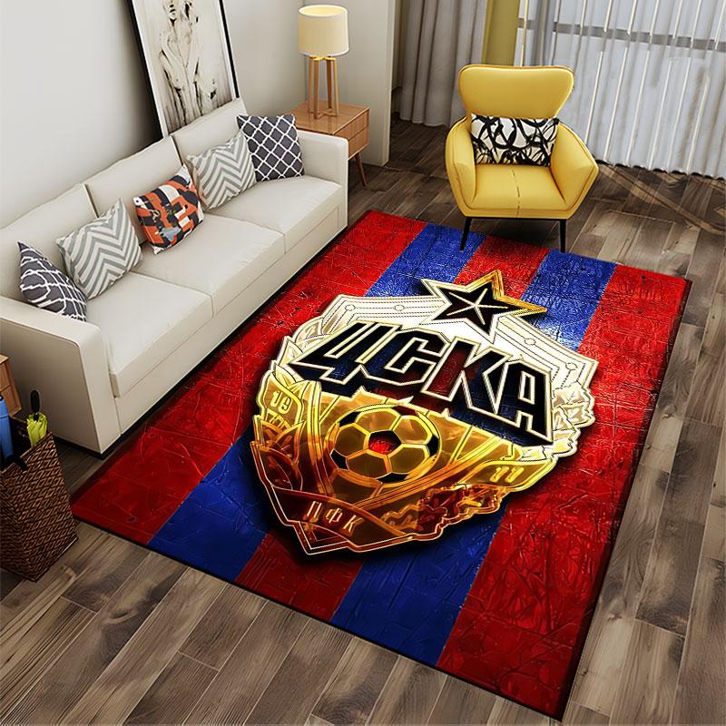 CSKA Emblem Red & Blue Design Suitable As a Non-slip Mat for the Living Room or Bedroom Sofa