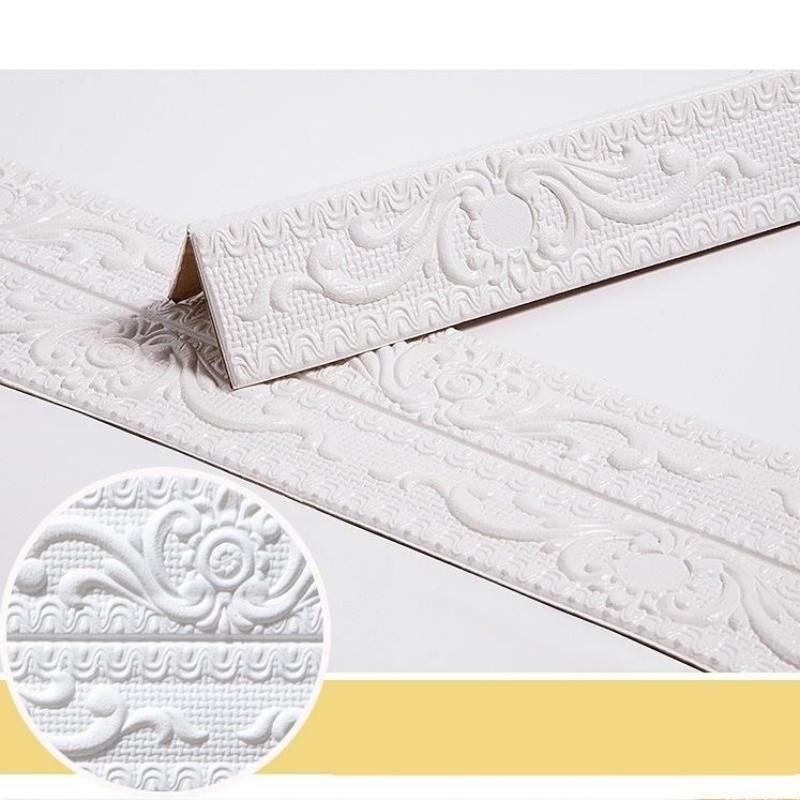 1PC 2.3m/9.2mX12cm Self-adhesive Wall Stickers Decorative Ceiling Corner Line Yin Corner Line Stickers