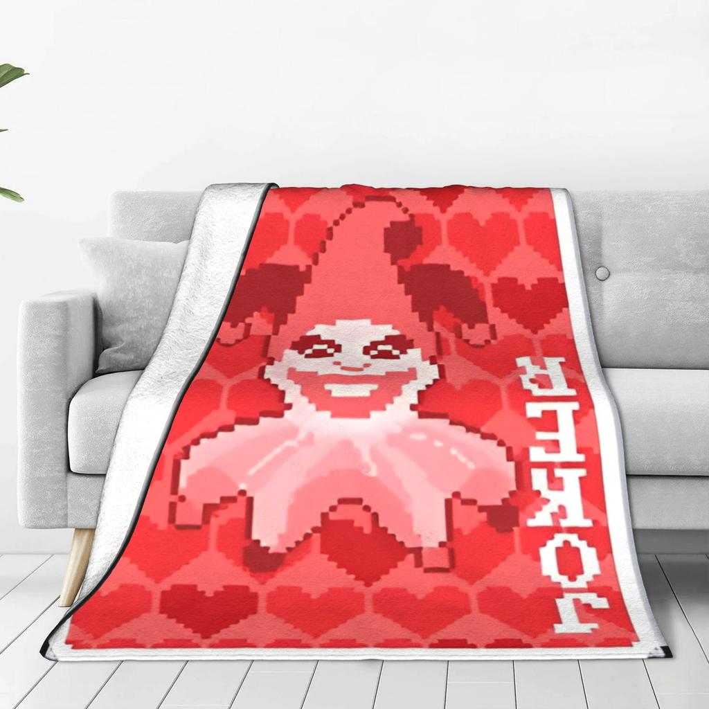 Balatro Playing Card Jocker Lusty Joker Blanket Flannel Multi-Function Soft Throw Blankets For Home Bedroom Plush Thin Quilt